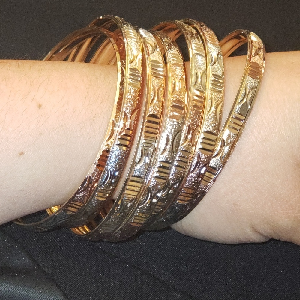 Gold Plated 7 Bangels